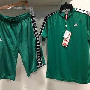 NWT KAPPA 2 PIECE MATCHING SET T SHIRT AND SHORTS SLIM FIT Men’s Suit L